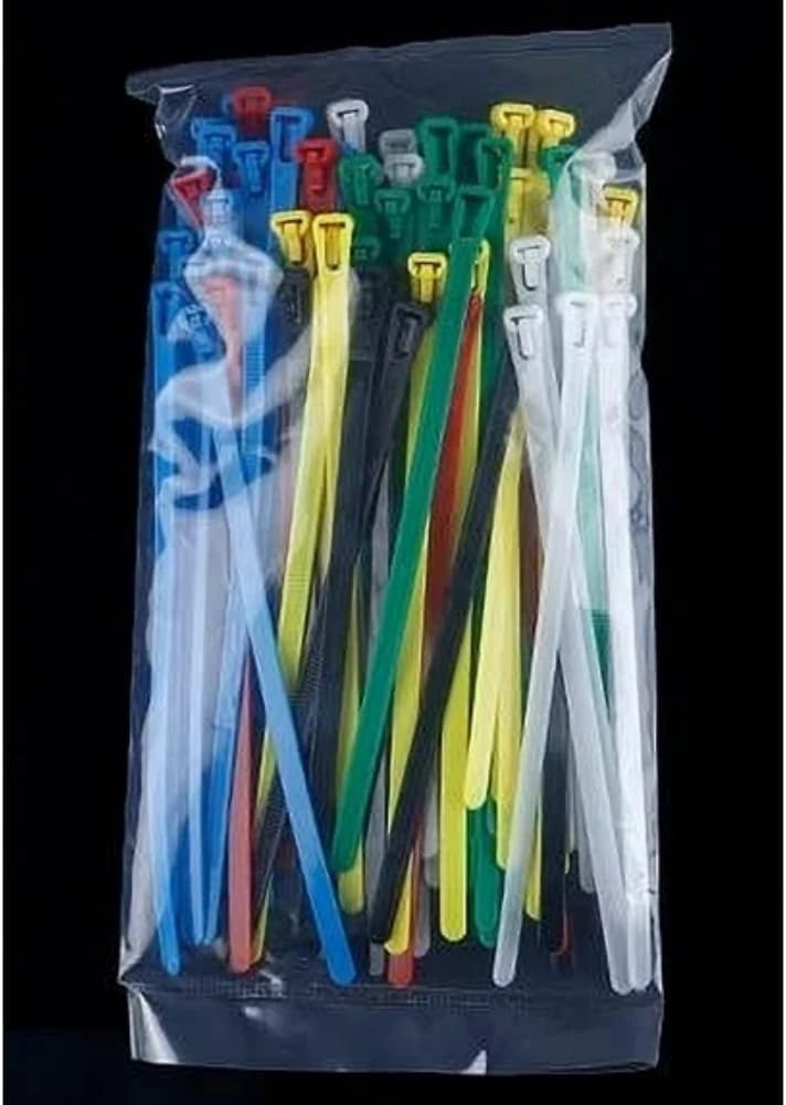 100 Pcs 12 Inch Removable Zip Ties,Reusable Cable Zip Ties,Buckle Self-Locking Premium Nylon Cable Wire Ties, Heavy Duty 50Lbs Tensile Strength Colored Plastic Cable Ties for Indoor Outdoor (12 Inch)