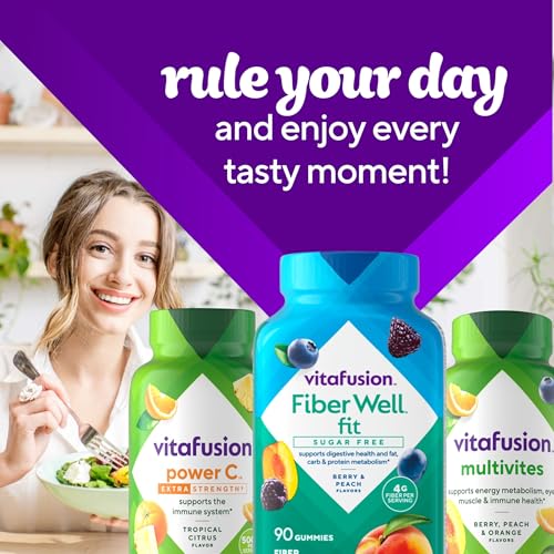 Vitafusion Fiber Well Fit Gummies Sugar Free | 4 g Per 2 Gummies | 90 Count - image 9