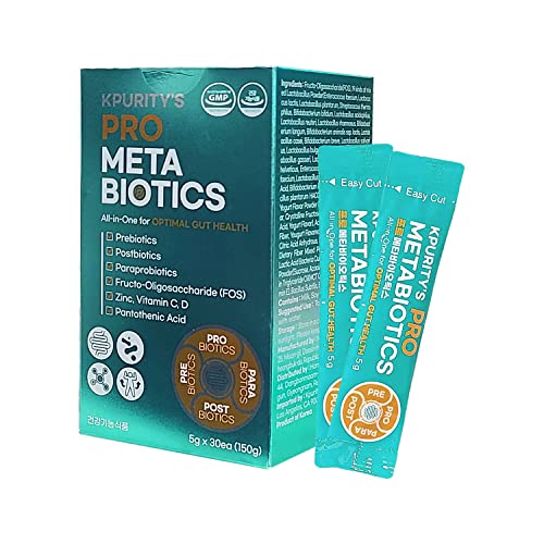 Kpurity Prometabiotics All-In-One For Optimal Gut Health 5G X 90 Sticks Powder Probiotics Prebiotics 15 Billion Cfu 19 Strains Immune Support Digestive Health Supplement 3 Boxes #TOP5