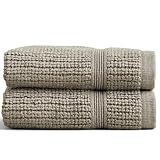 Preston Lane Douro Washcloth Set – 2 Pack Luxury Cotton Towels, Ultra Soft & Absorbent, Quick-Dry Spa-Quality Bathroom Towels, Made in Portugal, Eucalyptus