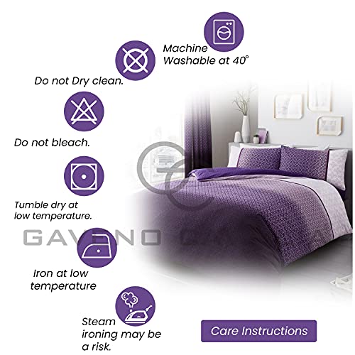 Gaveno Cavailia Luxury URBAN OMBRE Bed Set with Duvet Cover and Pillow Case, Polyester-Cotton, Purple, King 11149460 - Cosy Home Interiors Gaveno Cavailia Luxury URBAN OMBRE Bed Set with Duvet Cover and Pillow Case, Polyester-Cotton, Purple, King 11149460 - Image 4