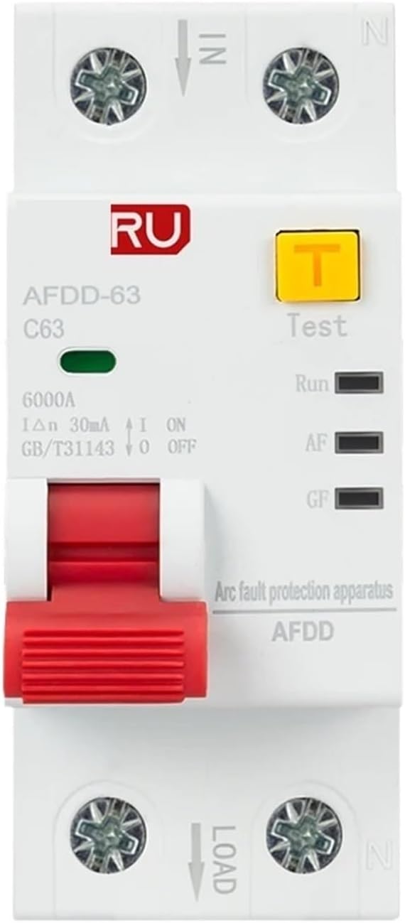 AC220V Arc Fault Protector Device RCBO MCB Circuit Breaker Interrupted Overload Earth Leakage Short Circuit Protection(32A)