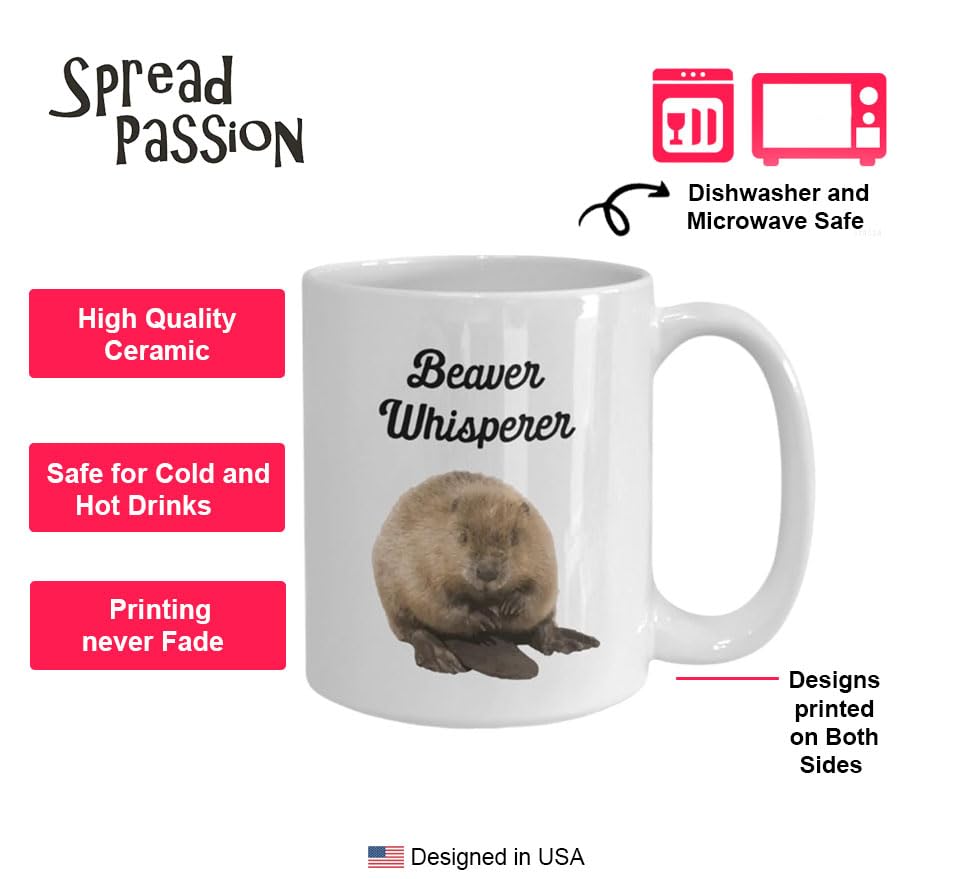 Beaver Whisperer Funny Novelty Mug - 11oz Or 15oz Coffee Tea Cup Gag Gift - View #7