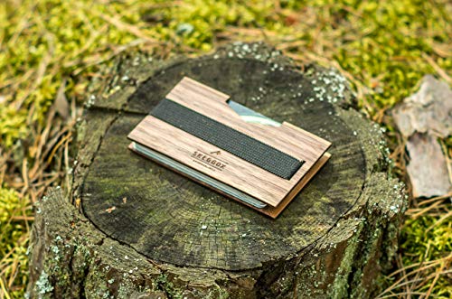 Skeggox Minimalist Wallet Money Clip Slim Wooden Wallet Front Pocket Wallet - Thumbnail 6