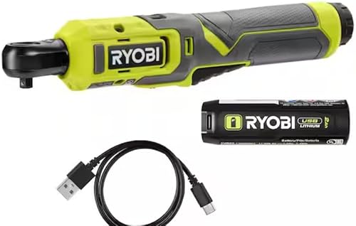 USB Lithium 1/4 in. Ratchet KIT with 2.0 AH Battery and USB Charging Cable FVRC50K