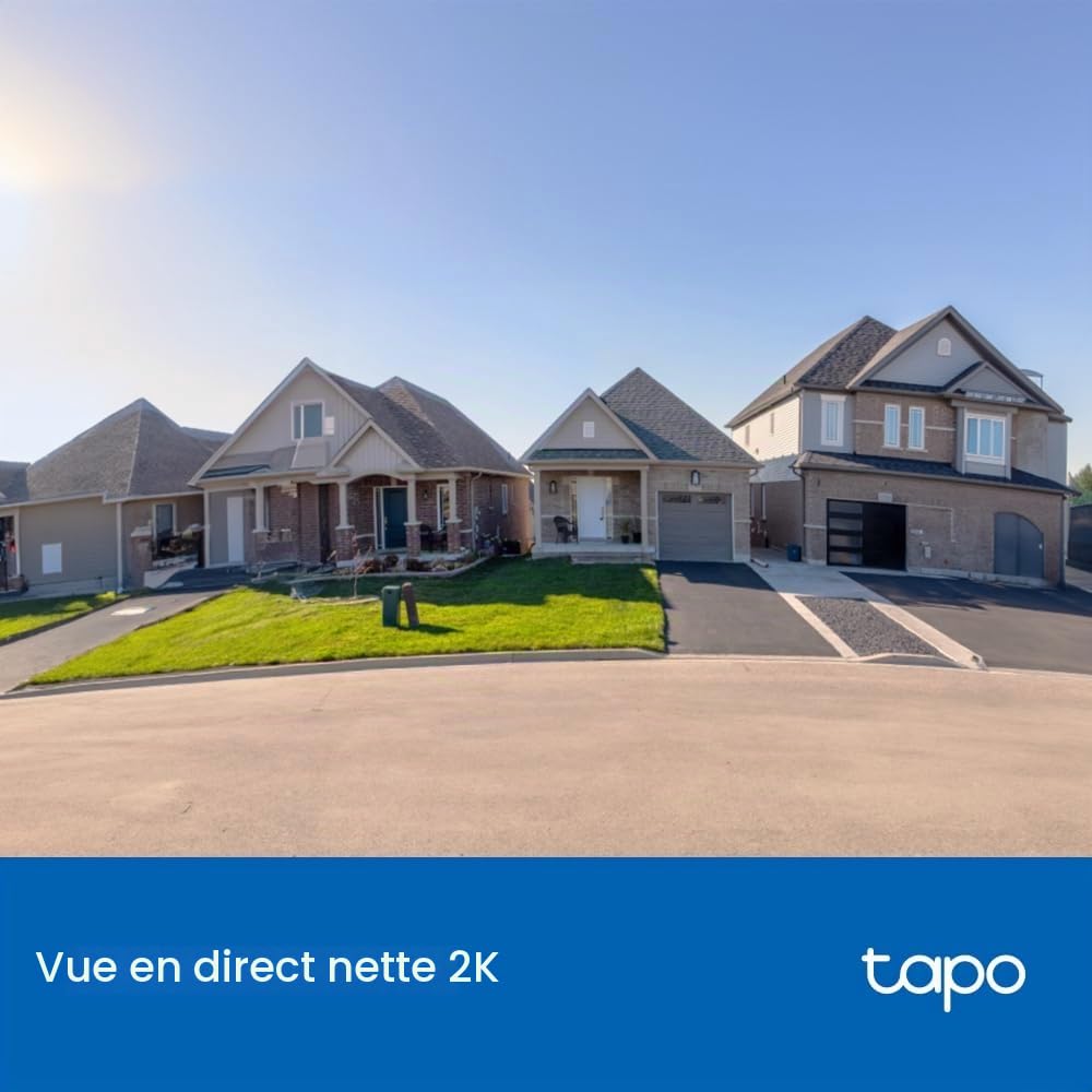 Tapo D205 2K 3MP Batterie Sonnette Caméra sans Fil, Pas de Frais mensuels, Champ de Vision 160° Ultra Large, Sonnette vidéo sans Fil, Audio bidirectionnel, détection TP-Link AI, Batterie 180 Jours