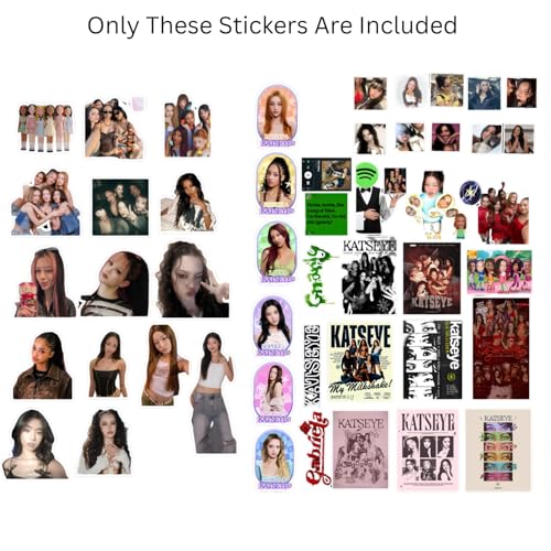 Image of 75pcs Idol Katseye Stickers for Teens, Sticker for Water Bottle,Laptop,Waterproof Vinyl Decals for Teen Adult Party Supply Favor Decor