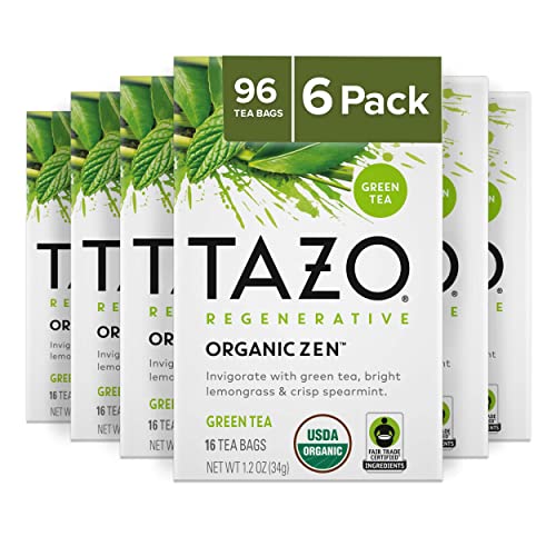 TAZO Regenerative Organic Zen Green Tea, 16 Cont (Pack of 6)