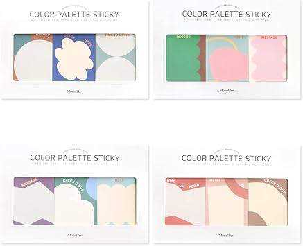 لوحة ألوان أحادية اللون Sticky Objet 300 A Set 4P - لوحة مذكرة ذاتية اللصق 30 ورقة   
