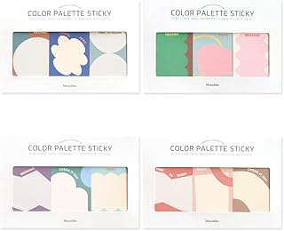 モノライク カラーパレットスチーキ オブジェ 300 A Color palette Sticky Objet セット 4p - デザイン1個あたり30シート、粘着メモ