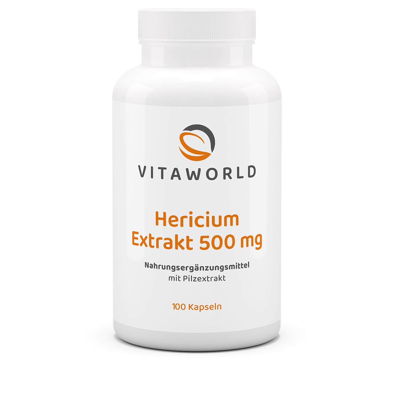Vita World Hericium Extrakt Standardisiert 30% Polysaccharide – 500 mg Extrakt pro Kapsel, 100 Kapseln