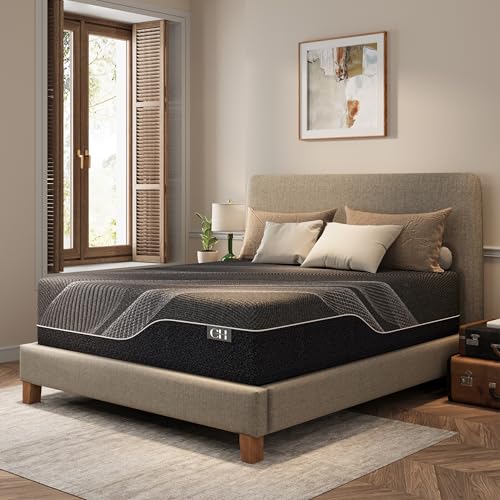 CH CHARME HOUSE 14 Inch Queen Mattress, Bamboo-Charcoal Memory Foam Mattress, Cooling & Pressure Relief, Bed in a Box, Foam Made in USA & CertiPUR-US Certified, 60'x80'x14', Black - Image 4