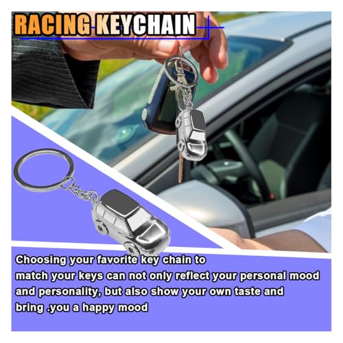 Image of KITUREK 3D F1 Race Car Keychain, Zinc Heavy Duty Racing Model Keychain, Car Key Ring Present for Father Husband Boyfriends (SUV)