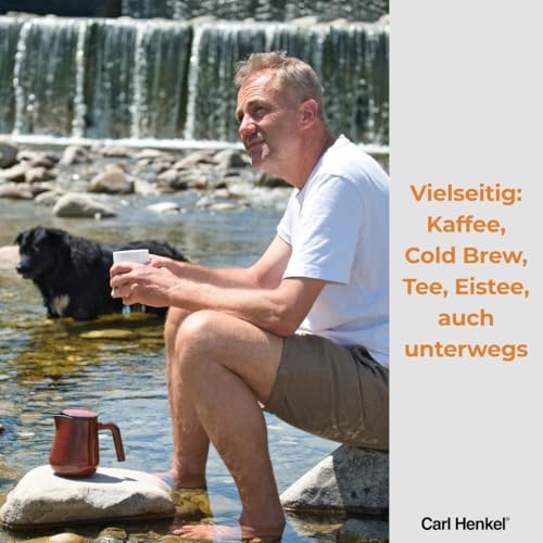 Carl Henkel ARCA X-Tract Kaffeekanne Porzellan mit Filter 0,8l | Coffee Maker für 4-5 Tassen | Kaffeebereiter mit Kaffeefilter Edelstahl… – Ansicht 3