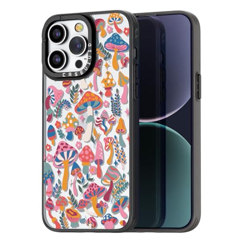 Coque iPhone 14 Pro Max motif champignon jungle coque silicone fille 6,7