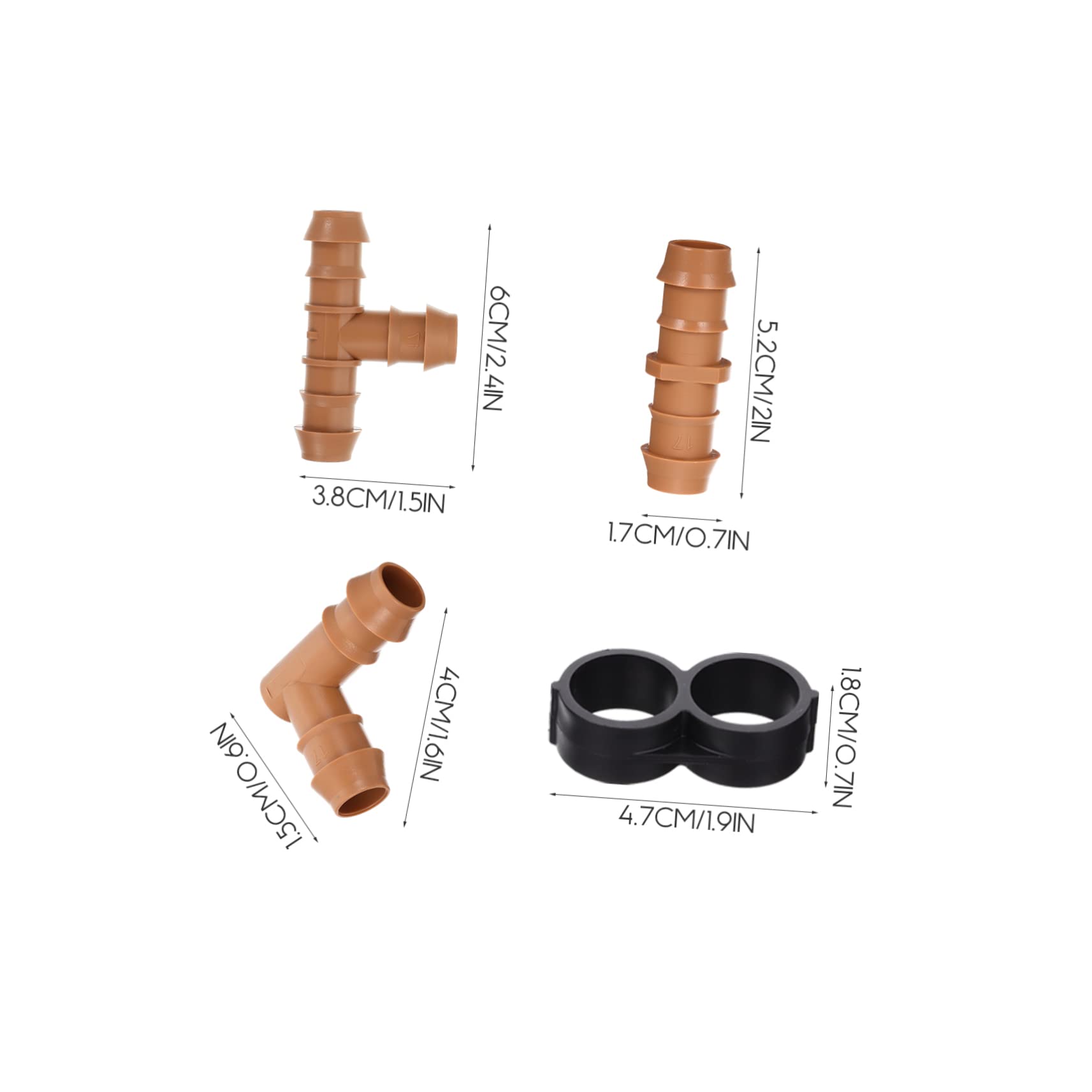 UPKOCH 3 Juegos Conjunto de unión de Goteo Conector de plástico Junta de riego por Goteo Conectores de púas de riego Juntas de riego Accesorios de irrigación de tuberías Educación física