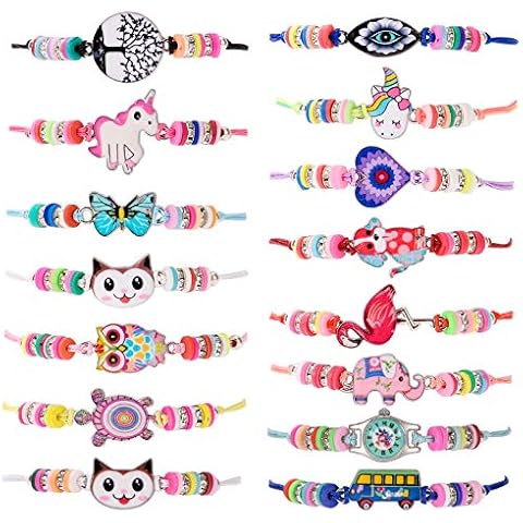 Pulseras de la Amistad Niñas Unicornio 15PCS Cover
