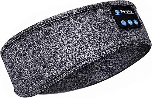 Auriculares para Dormir Auriculares inalámbricos con Banda para la Cabeza V5.0 Bluetooth Altavoces estéreo HD ultradelgados incorporados Adecuado para sueño Lateral/Deportes/Yoga/Relajación