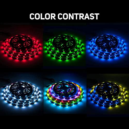 Image of WS2812B LED Strip - 16.4ft, 300 Pixels, Dream Color, Non-Waterproof, for LED Screens /Walls (5m)