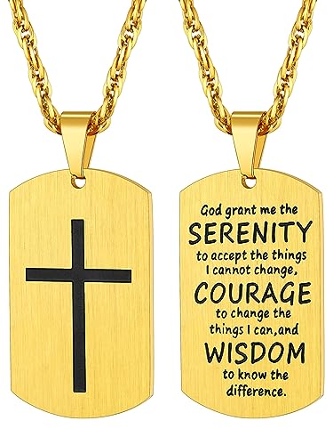Collier pour homme dog tag en acier inoxydable et or 18k avec finition carbone