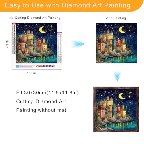 Image of BESCRCL 12x12 Picture Frame Wall Hanging, Engineered Wood Photo Frames for 30 x 30cm Diamond Art Painting, Brown, 1 Pack