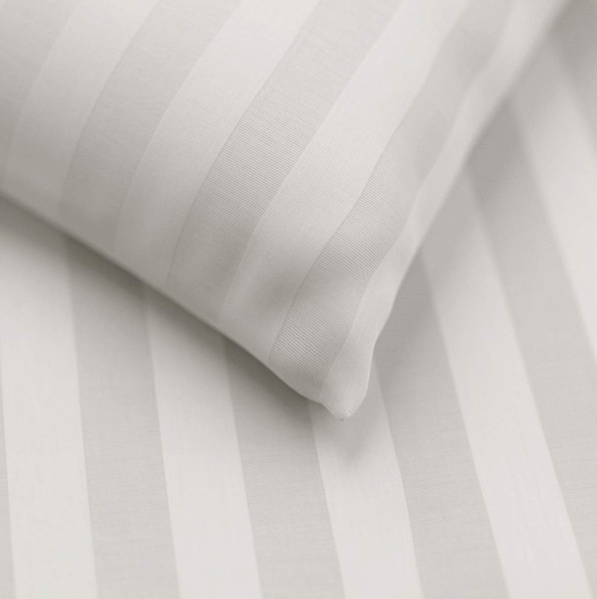 Carpe Sonno Damast Bettwäsche 135x200 cm Baumwolle | Hotel Bettwäsche Grau Silber | Bettbezug 135 x 200 | Bettwaren & Bettwäsche-Sets