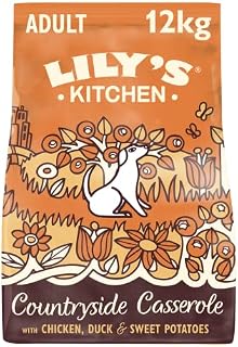 Lily's Kitchen Chicken and Duck Countryside Casserole Natural Grain Free Complete Adult Dry Dog Food, 12 kg (Pack of 1,Packaging May Vary)