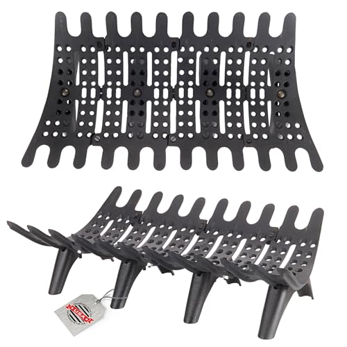 Flame Genie GT-30-BX 30'' Self-Feeding Cast Iron Fireplace Grate with 3'' Clearance, 30'' W x 16'' D x 8'' H, Fg-gt