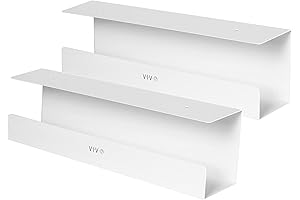 VIVO Dual Under Desk Cable Trays in White: Taming Office Wire Woes