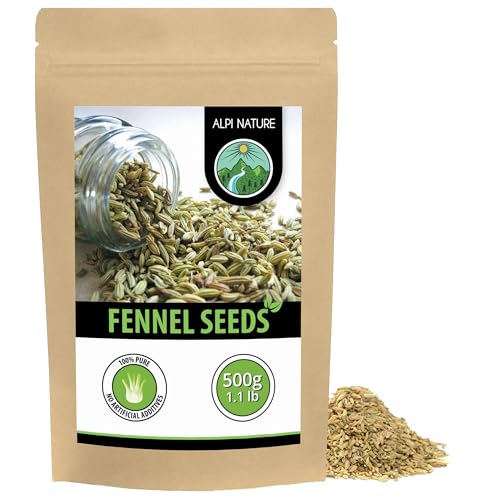 Alpi Nature Fennel Seeds 500g 1.1 lb Whole Fennel Seeds for Cooking Spice Blends and Tea