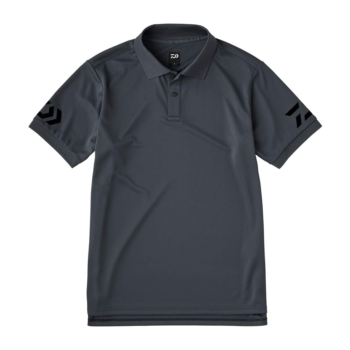 Daiwa DE-7925 Short Sleeve Polo Shirt, Various (2025 Model) gunmetal/black L