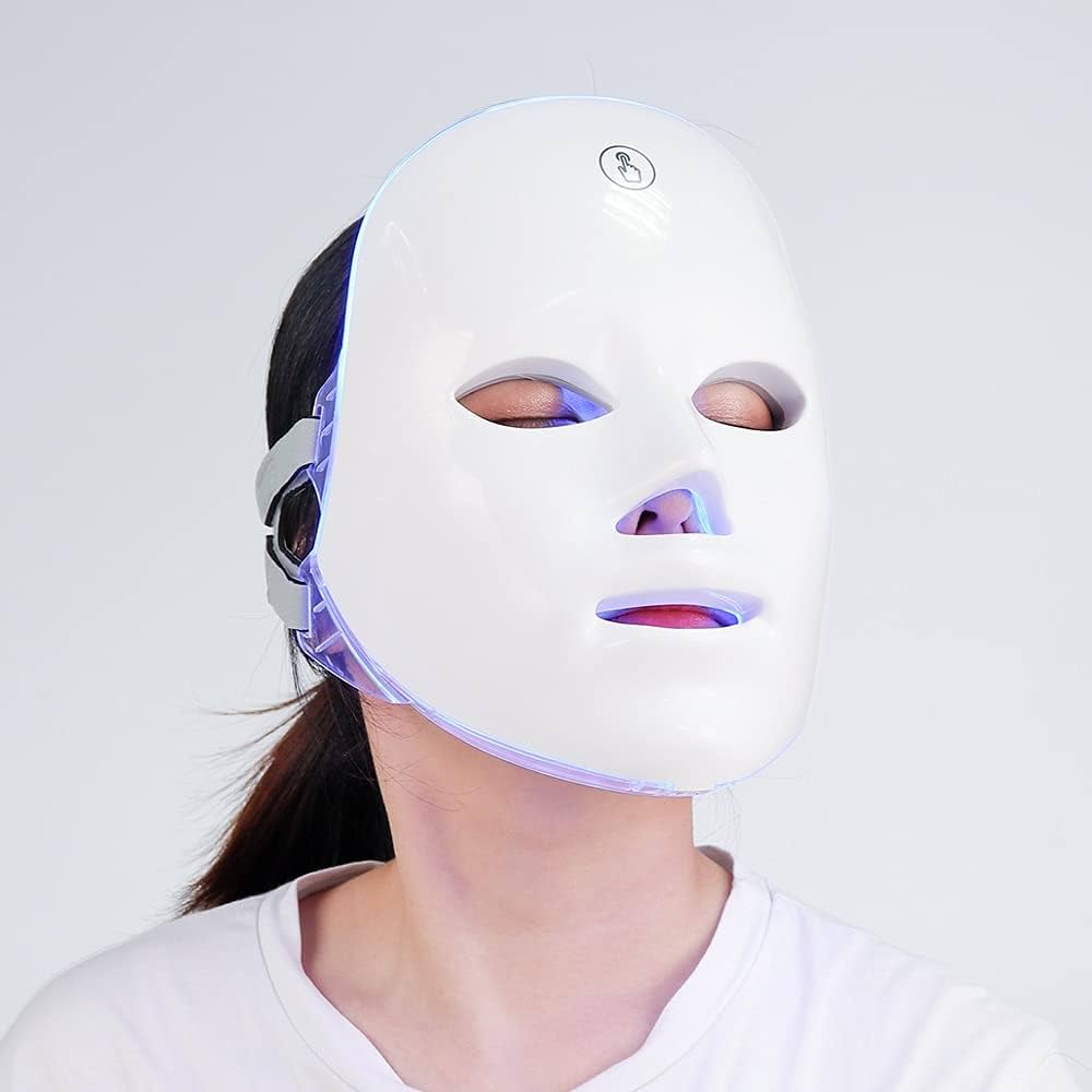 Máscara facial LED USB terapia rejuvenecimiento de la piel Anti Acné eliminación de arrugas máscara para el cuidado de la piel : Amazon.es: Belleza