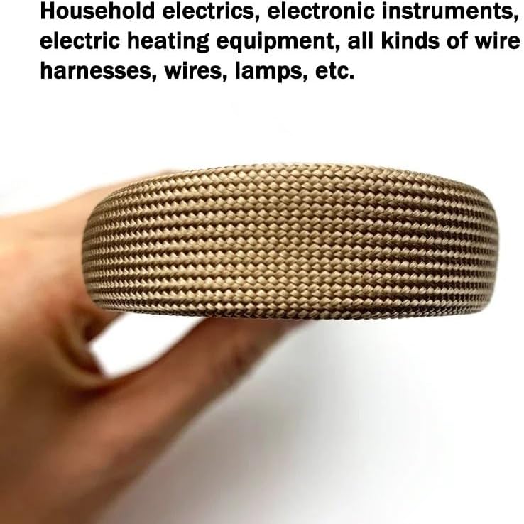 Fiberglass Tube 1mm ~ 30mm HTG Cable Sleeve Soft Glass Fiber Braided Insulated High Temperature Pipe Wire Wrap(8mm,5m)