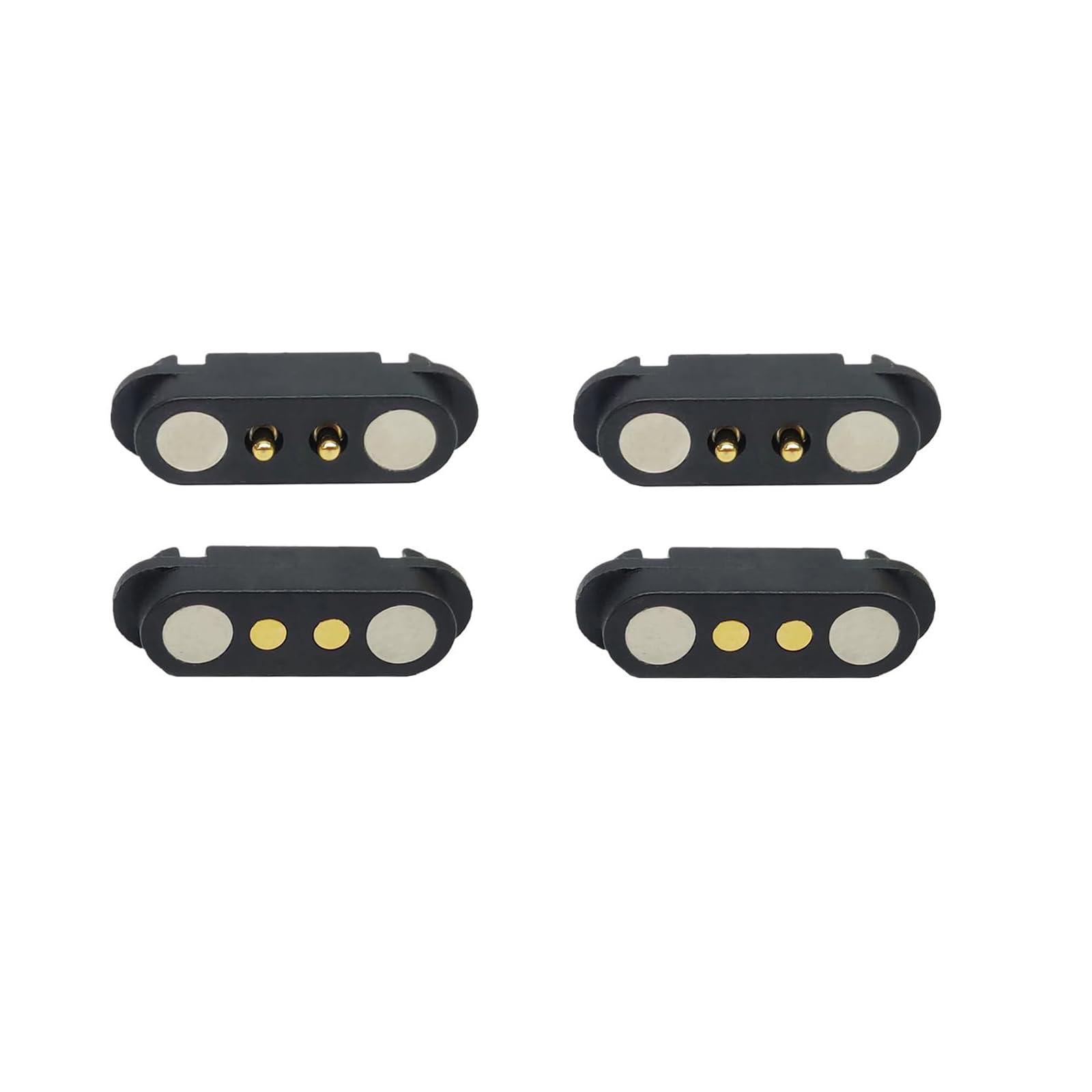 2 Pair 2/3/4/5/6/7/8Pin Magnetic Pogo Pin Connector, Male+Female 2.54MM Spring Loaded Pogopin Connector DC Power Charge Probe Socket (2Pin)