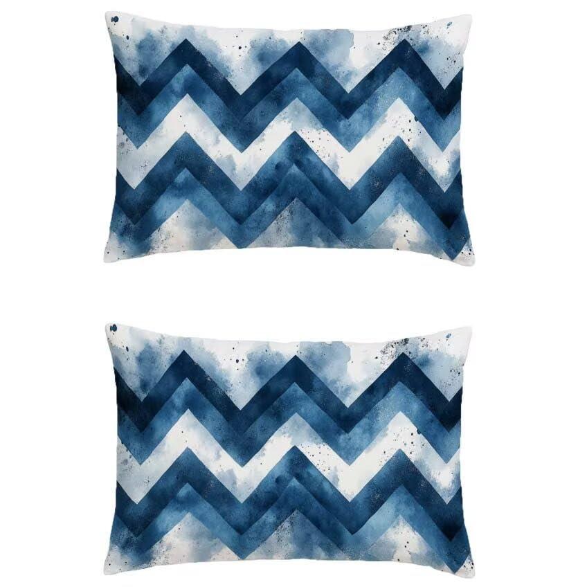 Pillow case gift M-187 lot de 2 housses de coussin 70x90 rectangulaire en lin