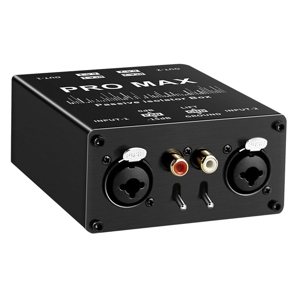 XLR 6.5 Isolatore Audio, Eliminatore di Corrente Audio, Microfono A Terra del Microfono A Trasmissione in Diretta