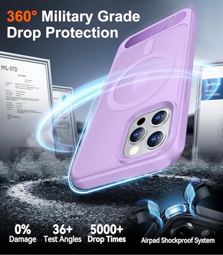 Image of Magnetic Compatible with iPhone 12 Pro Max Case, [Built-in Invisible Kickstand][Compatible with MagSafe][Military Grade Shockproof] Slim Translucent Matte Phone Case for iPhone 12 Pro Max 6.7 inch