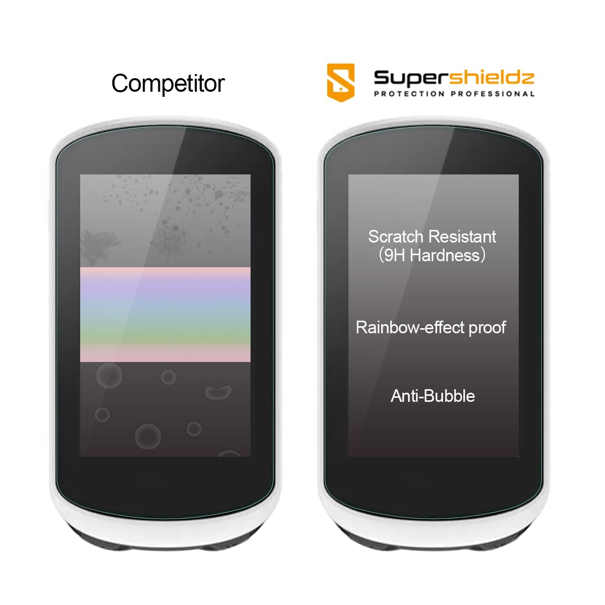 Supershieldz (2 Pack) Designed for Garmin Edge Explore 2 Tempered Glass Screen Protector, Anti Scratch, Bubble Free