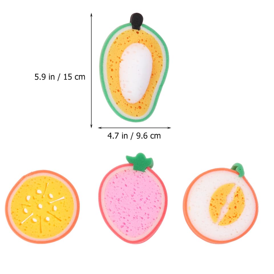 Esponja de baño niños con forma de fruta pack de 4 esponja ducha ecológica 4