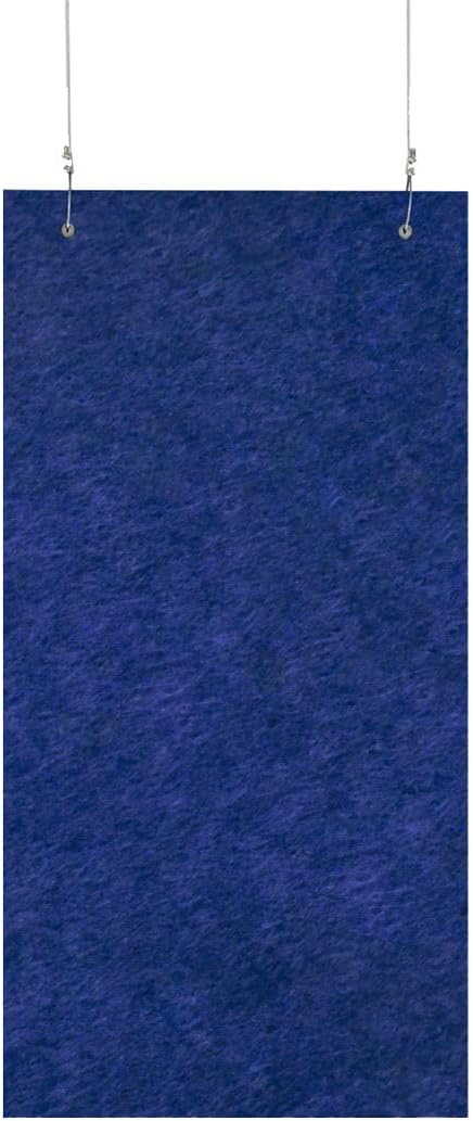 Versare Hanging SoundSorb Acoustic Baffles | Sound Dampening Material | Ceiling-Hung | Modern Design | 12" x 24" Blue SoundSorb Panels