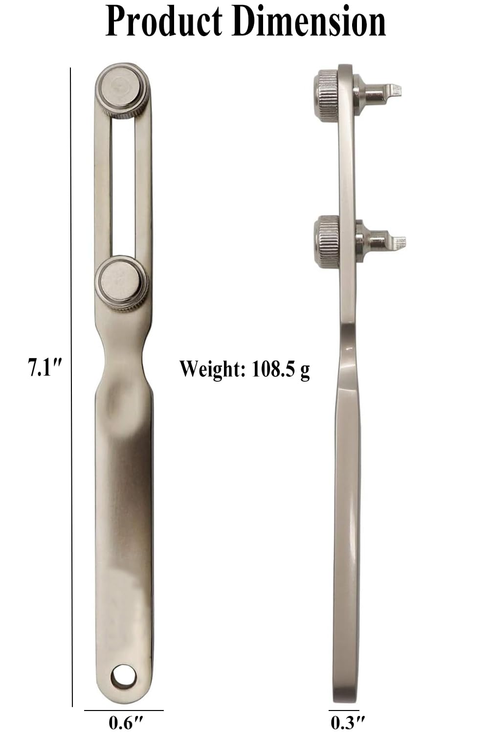 TICFROG Watch Case Back Remover Tool, Adjustable Watch Wrench for Threaded Back Covers Watchmaker Repair Kit for Battery Replacement