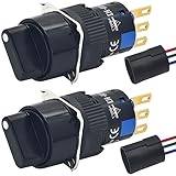 UL Listed Mini Rotary Switch 16mm 5/8' Selector Switch 2 Position Knob 5A 250V On Off SPDT Rotary Latching...