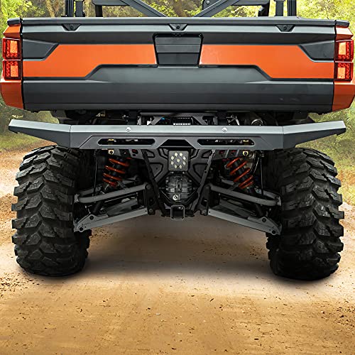 Kemimoto Rear Bumper, Rear Brushguard Heavy Duty Compatible With 2018 2019 2020 2021 2022 2023 Polaris Ranger 1000/ Xp 1000/ Crew/Diesel Accessories (Replacement For #2882529) #TOP7