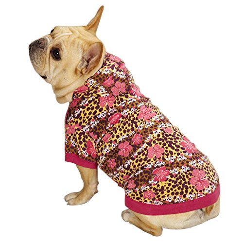 Pull pour chien au motif léopard pour des promenades stylées en ville