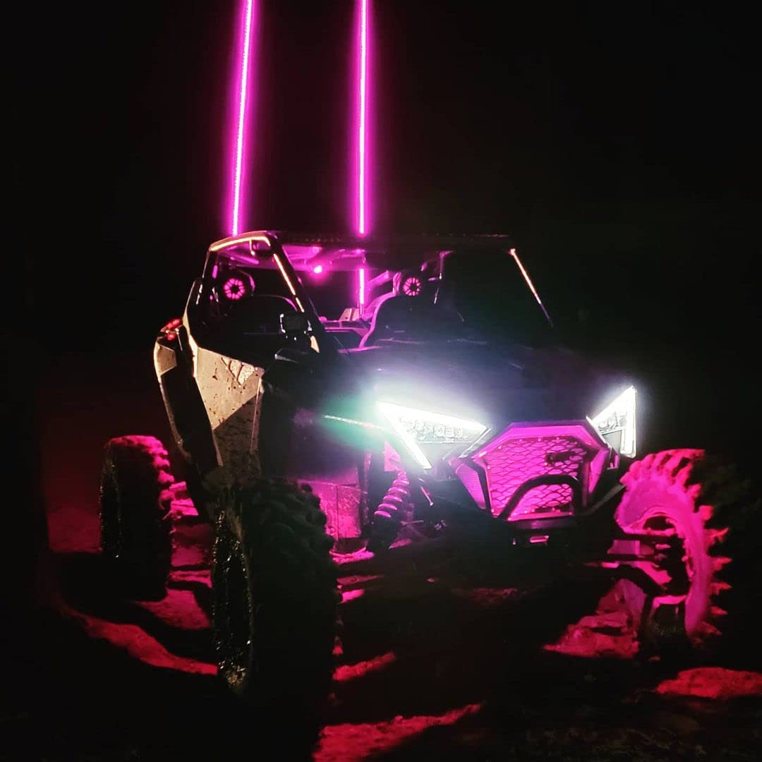 Amazon.com: FX Whips -PAIR 2FT PINK LED LIGHT WHIP ATV UTV SXS