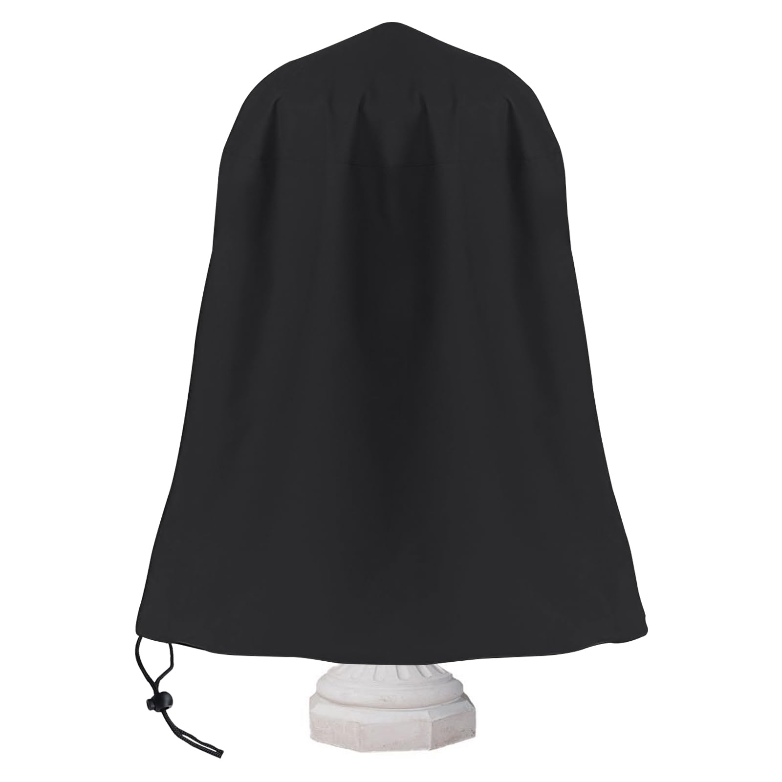 Unnosin Outdoor Garden Fountain Cover 91 x 107 cm (36 x 42 Inches), 420D Heavy Duty Waterproof Bird Bath Cover, Water Feature Cover with Locking Drawstring for Winter, Black