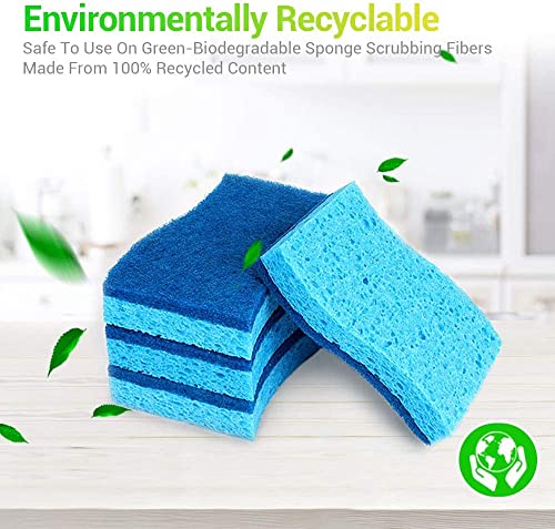 Aidea-Brite Non-Scratch Scrub Sponge-24Count, Sponges For Dishes, Cleaning Sponge, Cleans Fast Without Scratching, Stands Up To Stuck-On Grime, Cleaning Power For Everyday Jobs #TOP6