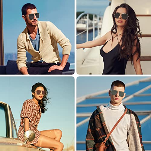 Image of 3 Pack Round Retro Sunglasses for Women Men, UV400 Protection