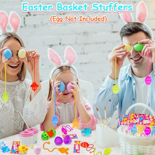 Easter Basket Stuffers for Toddlers 40 Pack, Non Candy Easter Sticky Hands Egg Hunt Fillers Supplies for Kids, Small Party Favor Fidget Toys Classroom Gifts Prize Goodie Treat Bag Stuff for Boys Girls - image 5