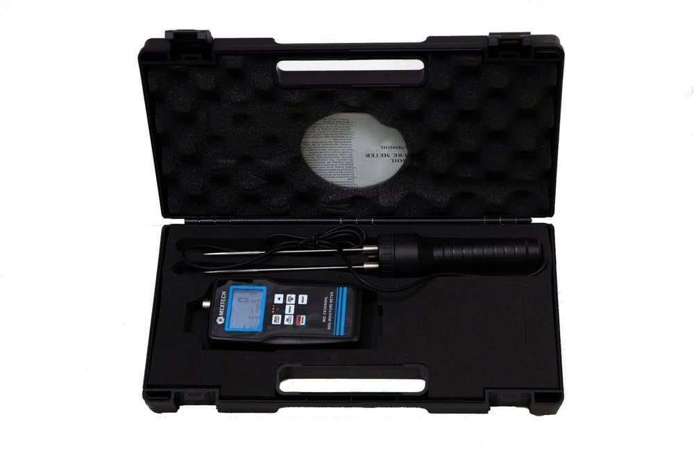 Humidimètre numérique pour sol avec sonde à pointes | Mesure de l'humidité de 0 à 80% | Pour l'agriculture et les serres | Modèle n° : MC7830SOIL